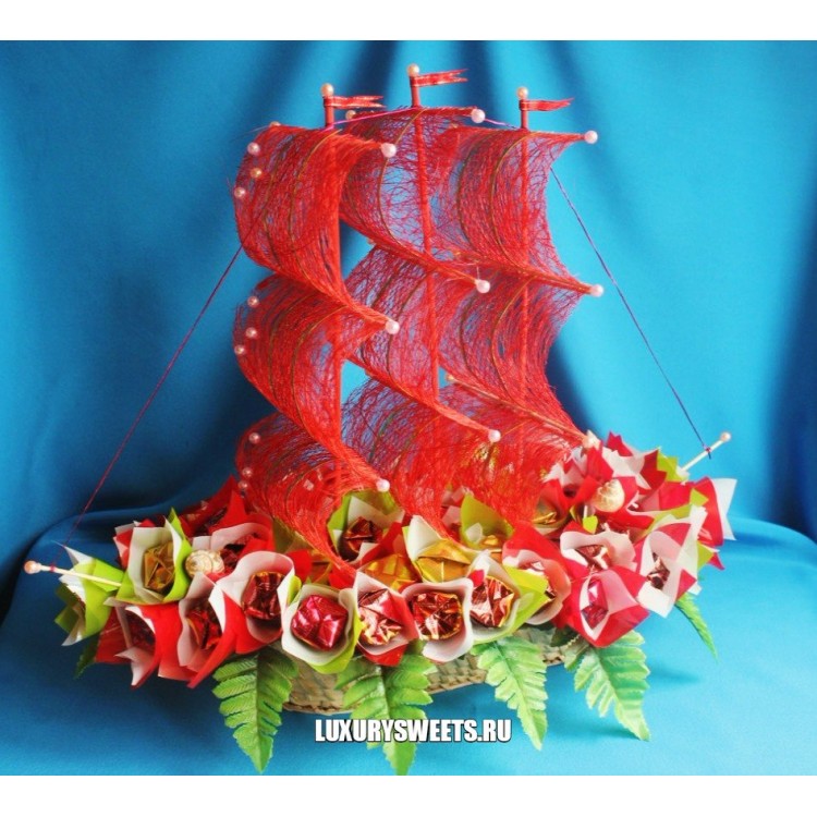 Корабли из конфет – купить в интернет-магазине malino-v.ru с доставкой