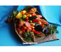 Мужской букет-закуска из колбасы и овощей  Арт! Хозяюшка