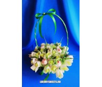 Корзина из конфет Зимние подснежники 2