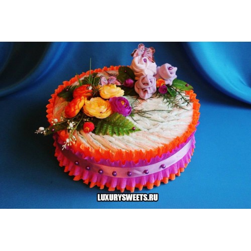 Торт из памперсов Цветочный джем