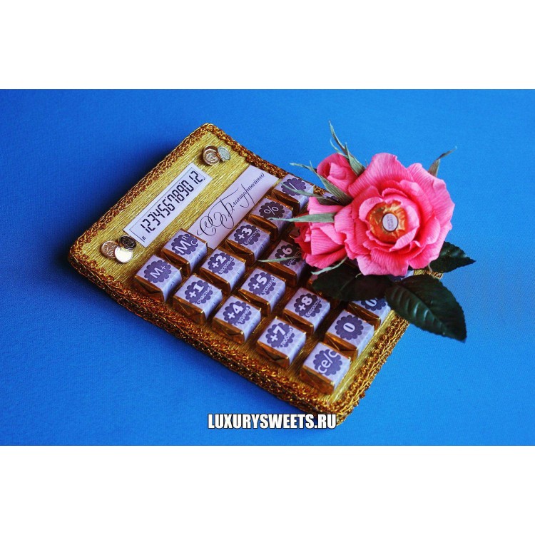 Букет с конфетами на День влюбленных (65 фото)