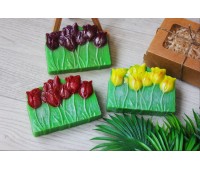 Мыло ручной работы  Набор в коробочке Тюльпаны