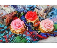 Мыло ручной работы Роза красивая под куполом