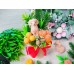 Мыло ручной работы Мини-букет Новогодний подарок с мандаринками и барашком