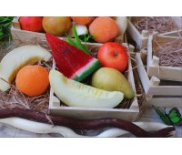 Мыло ручной работы Солнечные фрукты в ящике