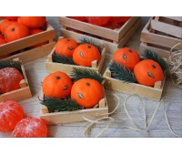 Мыло ручной работы  Мандарины сладкие в ящичке