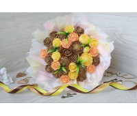Букет из шоколадных роз Винтаж 33шт (ОПМ)