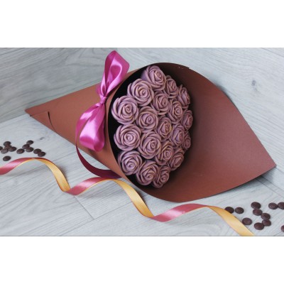 Букет из шоколадных роз Азалия 19шт (С)