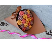 Букет из шоколадных роз Азалия 19шт (ЖРС)