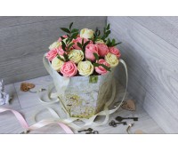 Композиция из шоколадных роз Джульетта Винтаж 23шт (БР)