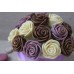 Шляпная коробка из шоколадных роз Виктория 23шт (МБС)