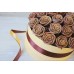 Шляпная коробка из шоколадных роз Виктория 35шт (М)