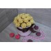 Шляпная коробка из шоколадных роз Виктория 23шт (Б)