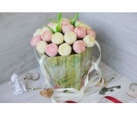 Композиция из шоколадных пионов Глория 27шт (БР)