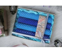 Набор свечей восковых ручной работы из вощины в крафт коробке Набор свечей Магия огня 5, 4 шт